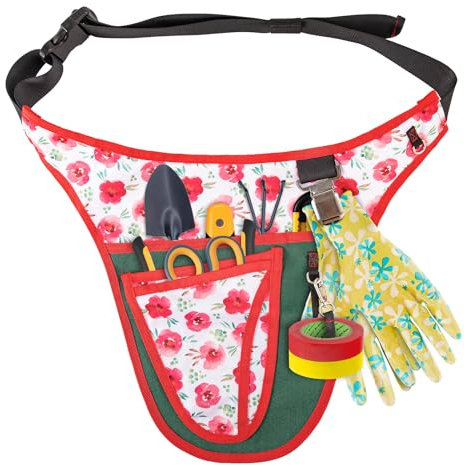 Sac de ceinture pour outils de jardinage, ceinture à outils pour homme, ceinture à outils de jardin avec boucle à dégagement rapide, cadeaux de jardinage, pochette à outils à taille réglable pour