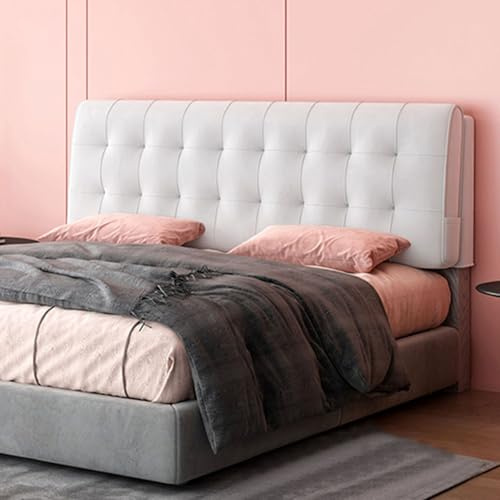 Cuscino Per Testiera di lusso Per Letto Matrimoniale Singolo, Fodera Per Testiera Imbottita In Velluto Olandese, Cuscino Per Supporto Lettura, Fodera Lavabile(No headboard - 160x60x10cm,Beige)