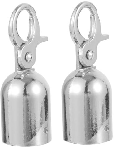 Alipis 1 Ensemble Butée de fin de corde butée d'extrémité de corde en métal embout de cordon crochet de poteau de chandeliers crochet de longe de sécurité Acier inoxydable