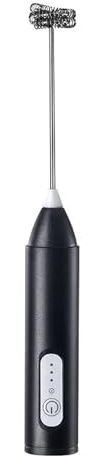 Tige de moussage de lait sans fil en acier inoxydable - 3 modes - Création rapide de mousses pour chocolat chaud cappuccinos - Matériaux ABS - Tige à mousser en acier inoxydable
