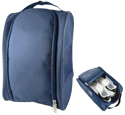 VINSPIRE Football Boot Bag, Golf Shoe Bag, Rugby Boot Bag, Waterproof Ventilation Breathable Shoe Bags for Travel Shoe Organizer Multi-Purpose Durable for Men, Women, Boys and Girls (Dark Blue)