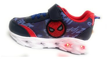 Scarpe da Ginnastica Sneakers per Bambini Spider-Man con Luci LED, Suola Luminosa, Luce Rossa Taglia 29 (Blu Azzurro, Sistema Taglie Calzature EU, Bambino Piccolo (2-5 Anni), Numero, Media, 28)