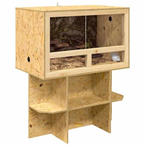 vidaXL Terrarium Brun 80 x 50 x 100 cm OSB