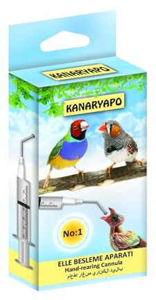Birds Hand Rearing New bornSmall Exotic Bird Canary Finch Feeding 5 ml Gavage Crop Stainless Steel Needle Syringe-Medication Cannula (1)