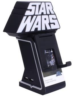 Cableguys Ikon Star Wars Halterung für Gaming Zubehör und Smartphone, Beleuchteter Multifunktionshalter, Controller Halter kompatibel mit Xbox-, PlayStation- & den meisten Controllern