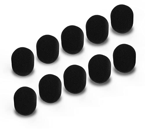 Cubilux Windschutz für Lavalier Mikrofon, 10 Stück Schaumstoff Windschutzscheibe