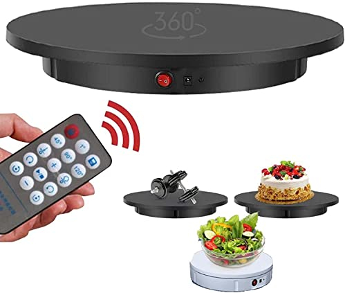 Base Girevole Elettrica Con Telecomando, Piatto Girevole Elettrico A 360 Gradi, 60CM Diametro, Piattaforma Girevole Automatica per Fotografia