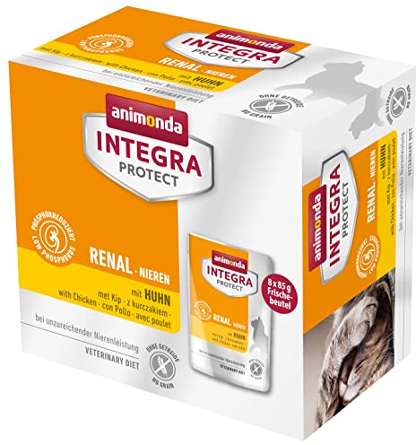 Animonda Integra Protect Adult Renal - Cibo Umido per Gatti Con Pollo, per Insufficienza Renale, 8 x 85 g