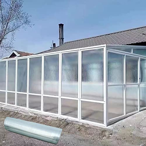 Panneaux de Toiture Plaques de Tôles d'Abris Garage Hangar Jardin,Panneau pour Serre,Épaisseur 0.8 mm Résistant Chocs Rayons UV Intempéries,avec Accessoires,Personnalisable (W*L:0.7x1m)