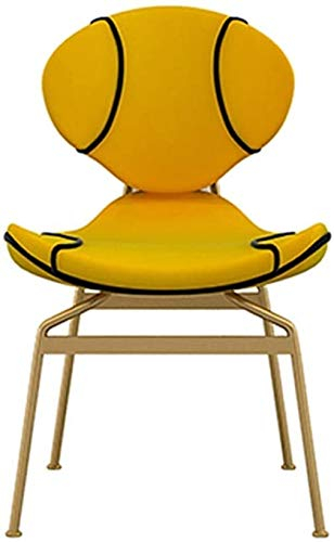 Stuhl Bürostuhl, Metallbeine Wohnzimmerstuhl, Massivholzstuhl, Küchenstühle, Sessel, Wohnzimmerstuhl, (Farbe: Gelb) Dignified