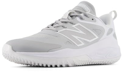 New Balance Women's Fresh Foam Velo V4 Turf-Trainer Softball Shoe, Rain Cloud/White, 8 M