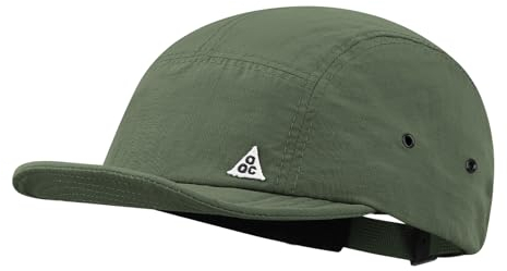 Clakllie Schnelltrocknend Basecap Sommer 5 Panel Cap Flat Brim Baseballmütze Atmungsaktiv Outdoor Kappen für Herren Verstellbare Strapback Cap,DDY1-Green