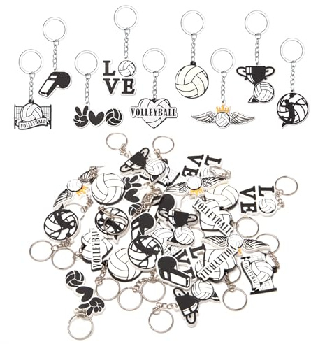 Sixfolo Portachiavi Pallavolo 27 Pezzi Portachiavi Sportivi in PVC Portachiavi Bambini per Feste Gadget portachiavi Volleyball Cartoni Feste di Compleanno per Bambini Ragazzi Adulti