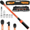 Drehmomentschlüssel 1/2 40-220 Nm + 4 Stecknüsse 17, 19, 21, 24 mm + Verlängerung + Adapter + Koffer, Fehlergenauigkeit ±3%, 72 Zähne Ratsche, für Auto & Motorrad SN1738 (Drehmomentschlüssel 8-tlg.)