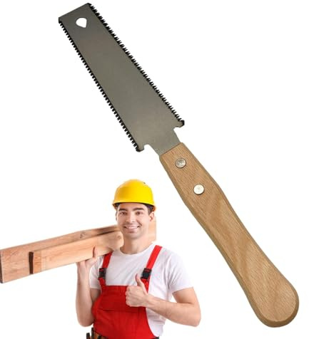 Scie à main japonaise - Scie japonaise pour le travail du bois | Outil de menuiserie à double tranchant | Scie à bois à coupe fine douce scie japonaise légère pour découper, menuiserie