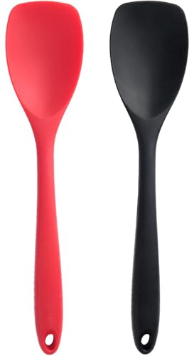 Set di spatole in silicone, cucchiaio resistente al calore e raschietti flessibili per mescolare la cottura, utensili da cucina antiaderenti, paletta da cucina morbida senza cuciture, spatola da