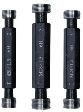Calibre Rosca Tampon 1 pieza 6H M31-M40 Tornillo métrico de acero, calibre de rosca fina estándar, herramienta de medición(M36X2-6H)