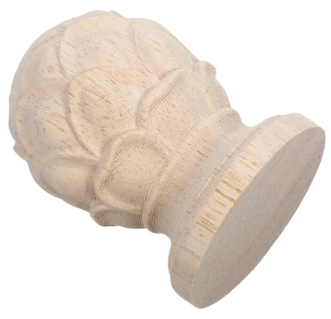 MAGICLULU Remates de Madera Cabeza de Piña Tallada para Decoración de Muebles y Escaleras, Accesorios Artesanales para Ambientes Interiores y Proyectos de Hogar