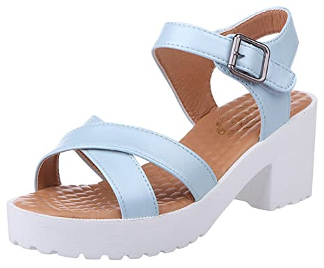 Générique Sandale Femme Confortable Compensée - Sandales Femme Spartiate Été Chaussures Décontractées Nu-Pieds Plateforme Sandalette Respirant Chaussure Talon Bloc De Plage Nu-Pieds Chic Sandalette