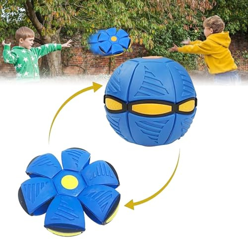 Kiuiom Fliegend Untertasse Ball Hund,Magische Fliegende Untertasse Kugel,Frisbee Hundespielzeug Ball,Frisbee Hundespielzeug,Flying Saucer für Hundetraining, Drinnen und Draußen