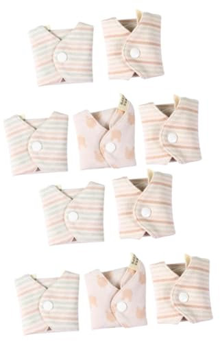WATIIFUFU 2 Sets Super Saugfähige Damenbinden Wiederverwendbare Menstruationsbinden Aus Baumwolle Waschbar Atmungsaktiv Zum Schwimmen Für Frauen 5 Stück x 2 Zufälliger Stil