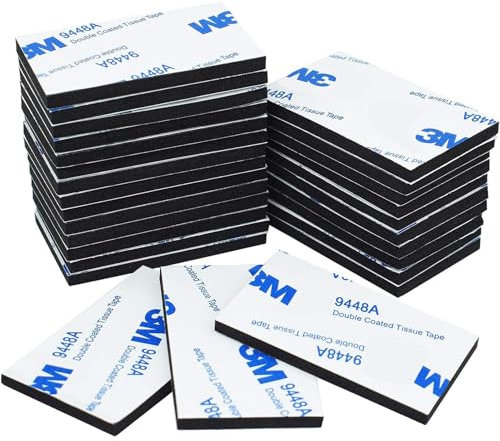 RENKE Double Sided Sticky Tape Heavy Duty - Quality Number Plate Adhesive Foam Pads, 50 Pcs Number Plate Sticky Pads，Double Sided Tape Heavy Duty