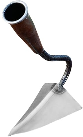 27 x 10 x 18 cm kolstål trädgårdshacka trädgårdsredskap växtverktyg för rabatter och gräva multifunktionell handtriangelhacka för att lossa marken, rabattvård trädgårdsdesign