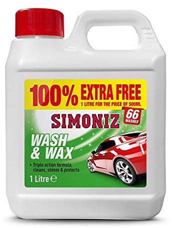 SIMONIZ SAPP0161A 1L Shampoo & Wax 100% Extra Free Total 1 Litre 66 Washes