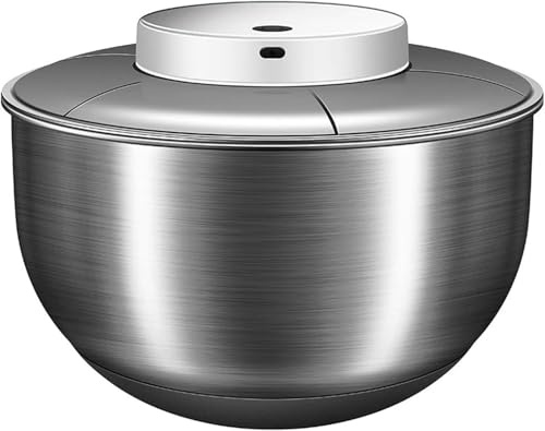 Centrifuga per Insalata Elettrica Automatica, Centrifuga per Lattuga da 4,8 Litri, Rondella per Lattuga Rotante per Insalata in Acciaio Inossidabile, Ricaricabile Tramite USB, per Insalata