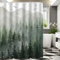 Lerores Duschvorhang 180x200cm, Wald Antischimmel Textil, Beschwerter Saum Wasserabweisend, Waschbar Polyester Stoff Badevorhänge 12 mit Ösen und Duschvorhangringe für Badezimmer, Badewanne