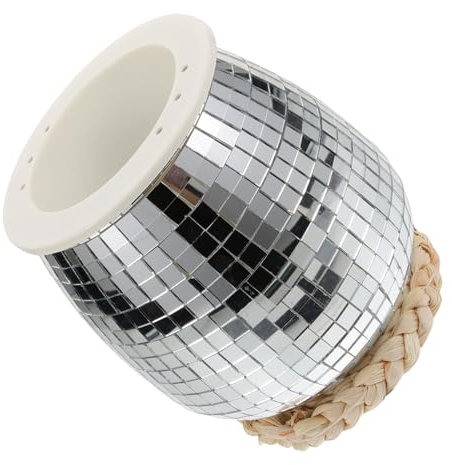 CAXUSD Heimdeko Hängender Blumentopf Disco-blumenkorb Disco-pflanztopf Saftiger Blumentopf Disco-pflanzenhalter Silberner Discokugel-übertopf Plastik Mehrfarbig Blumenstand Deko