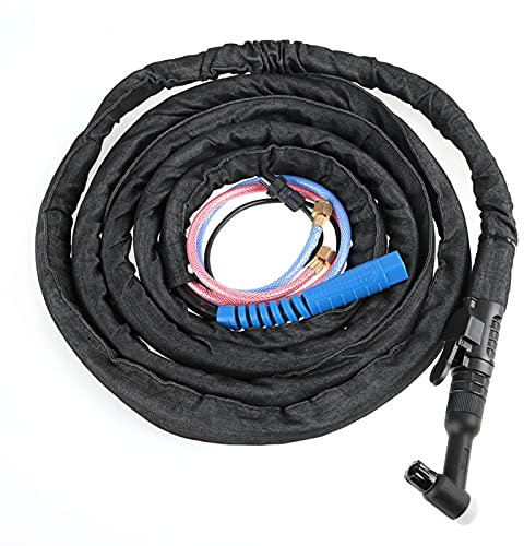 Torche de Soudage Tig, Ensemble de Torche de Soudage Tig Refroidie à l'eau Connecteur d'écrou WP18 Câble de 4M Conception Ergonomique Opération Facile pour Soudeuse Tig WP18,