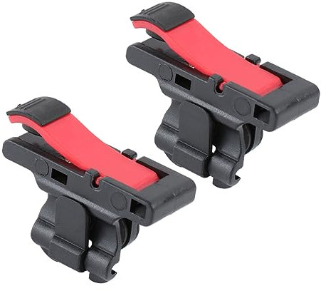 jojofuny Gamecontroller Schnelltasten Mit Kupferinduktion Und Verstellbarem Clip Für Handy Fps Spiele Schwarz Rot
