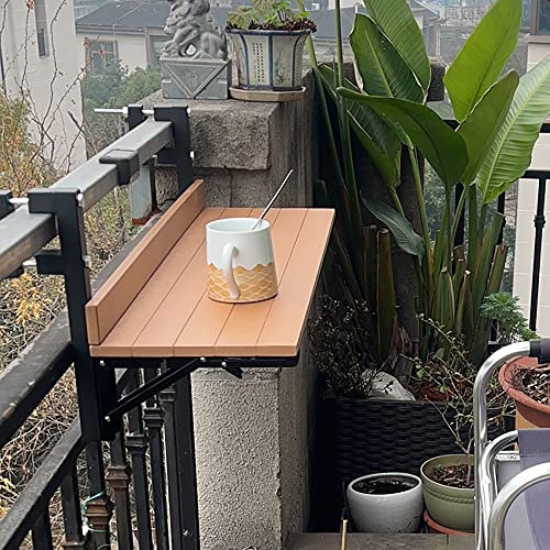 JXIPANUL Balkon-Hängetisch, klappbar, Balkon-Stehtisch für Geländer, 80 x 26 cm, klappbarer Beistelltisch, Kleiner klappbarer platzsparender Serviertisch, an der Wand montierte Beistelltisc