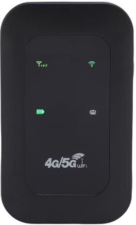 4G 5G WiFi Hotspot, LTE Router Móvil con Ranura de Tarjeta SIM, 2100 MAh de Batería Duradera y Recargable, Admite 300Mbps, 10 Conectividad de Dispositivo, Enrutador Portátil