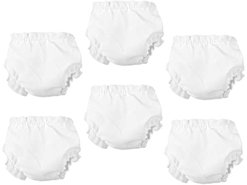 KONTONTY 6 StüCk Verstellbare PuppenunterwäSche Wiederverwendbare Puppenwindeln Aus Stoff FüR Babypuppen Spielzeug ZubehöR FüR Rollenspiele Und Puppenpflege