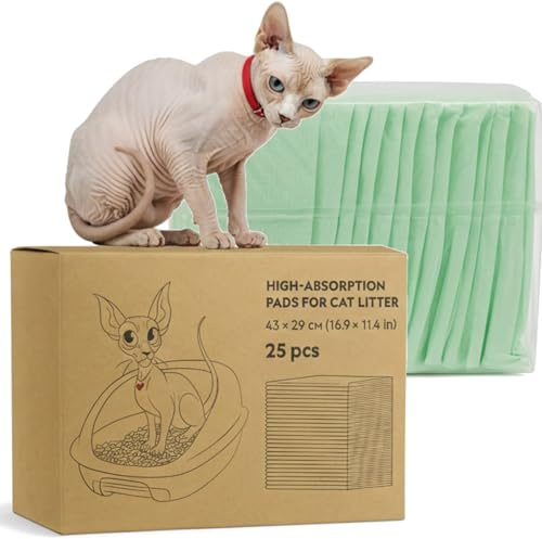 Tapis de litière pour chat à haute absorption – Protection anti-fuites pour systèmes Breeze-Style à 2 couches – Contrôle des odeurs longue durée pour une maison plus propre et plus fraîche 42,9 x 29 c