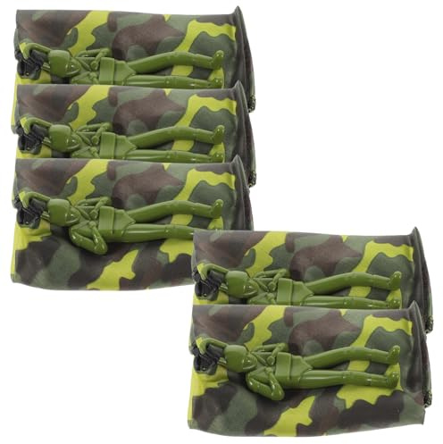 Toddmomy 8pcs Artificial Parachute Throwing Toys for Children, Outdoor Flying Toys with Cloth Material, Simulation Military Design, Improving Manipulative Ability, for Birthday and Outdoor