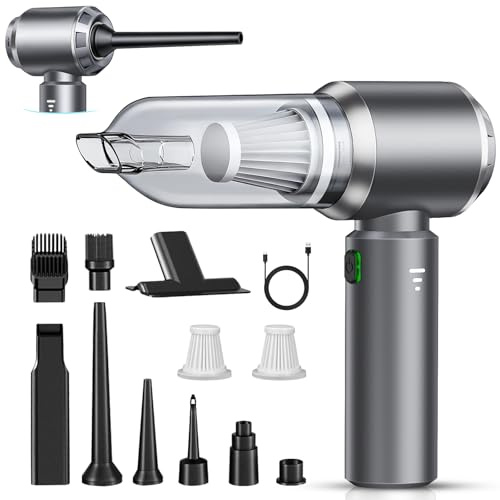 Handheld Vacuum Cleaner, 22000Pa Brushless Motor Cordless Car Vacuum Cleaner, 3-Speed Mini Hoovers with Multiple Brush Heads Hand Held Vacuum Cordless for Office, Home, Kitchen, Car, Pet Hair