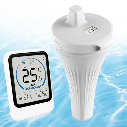 Funk del Termometro a Piscina,Termometro Digitale Piscina Impermeabile IP68
