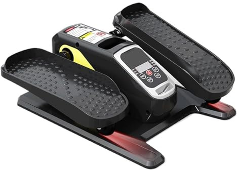 Kompakt Elektrisk Mini Elliptical Trainer Stepper Hemmakontor Tyst Lågpåverkan Ben Rehabilitering LCD-skärm Svart Inga Ledstänger TystgåEnde