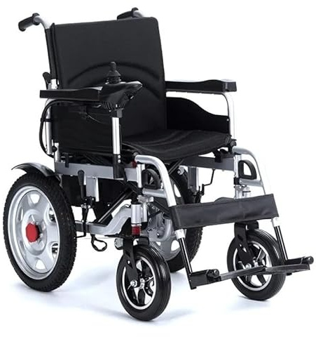 Silla de ruedas eléctrica, acero, plegable, 12 Ah, batt hasta 150 kg, silla de ruedas eléctrica de 46 cm de ancho del asiento, motor 2 x 250 W, modelo J27