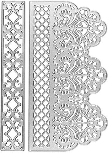 Ideen mit Herz Stencil per punzonatura, bordi 2, 1: 13,4 cm x 2,1 cm, 2: 13,4 cm x 6,9 cm, 2 pezzi | Stencil per decorare bordi decorativi, bordi decorativi