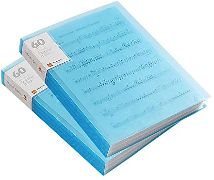 2 Stück Sichtbuch A4 Präsentationsmappe, 60 Transparente Hüllen, A4 Dokumentenmappe Halter Erweiterung File Organizer für Präsentationen, Abheften, zur Aufbewahrung, Interviews und CVS