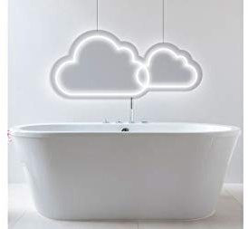 Clouds | Neón | Nubes | Decoración | Luminoso | 3 tamaños | Fácil de colocar | (Rojo, S (80 x 36) cm)