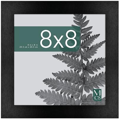 MCS Studio Gallery 8x8 Picture Frame Black Woodgrain, Square Photo Frame for Photos, Posters & Art Prints (1-Pack)