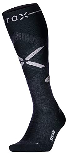 STOX Energy Socks Chaussettes de Ski pour Homme, Bas de Contention en Laine Mérinos, Chaussettes de Compression Chauffantes Hommes, Compression Socks Thermiques de Ski et Snowboard
