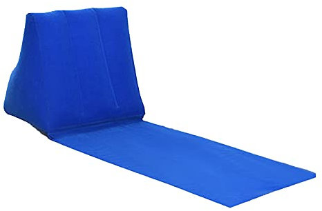 Felenny Chaise de plage gonflable d'extérieur inclinable pliable imperméable avec dossier pour cour, plage, camping, pique-nique