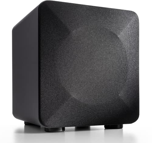 Audioengine S6 210W Compact Powered Subwoofer with Powerful Bass in a Small Package - For Gamers, Music Lovers, Movie Buffs - Grey
