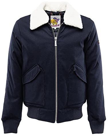 Harrington - BLOUSON AVIATEUR EN CANVAS RECYCLÉ - HOMME - blouson - BLEU_MARINE - S